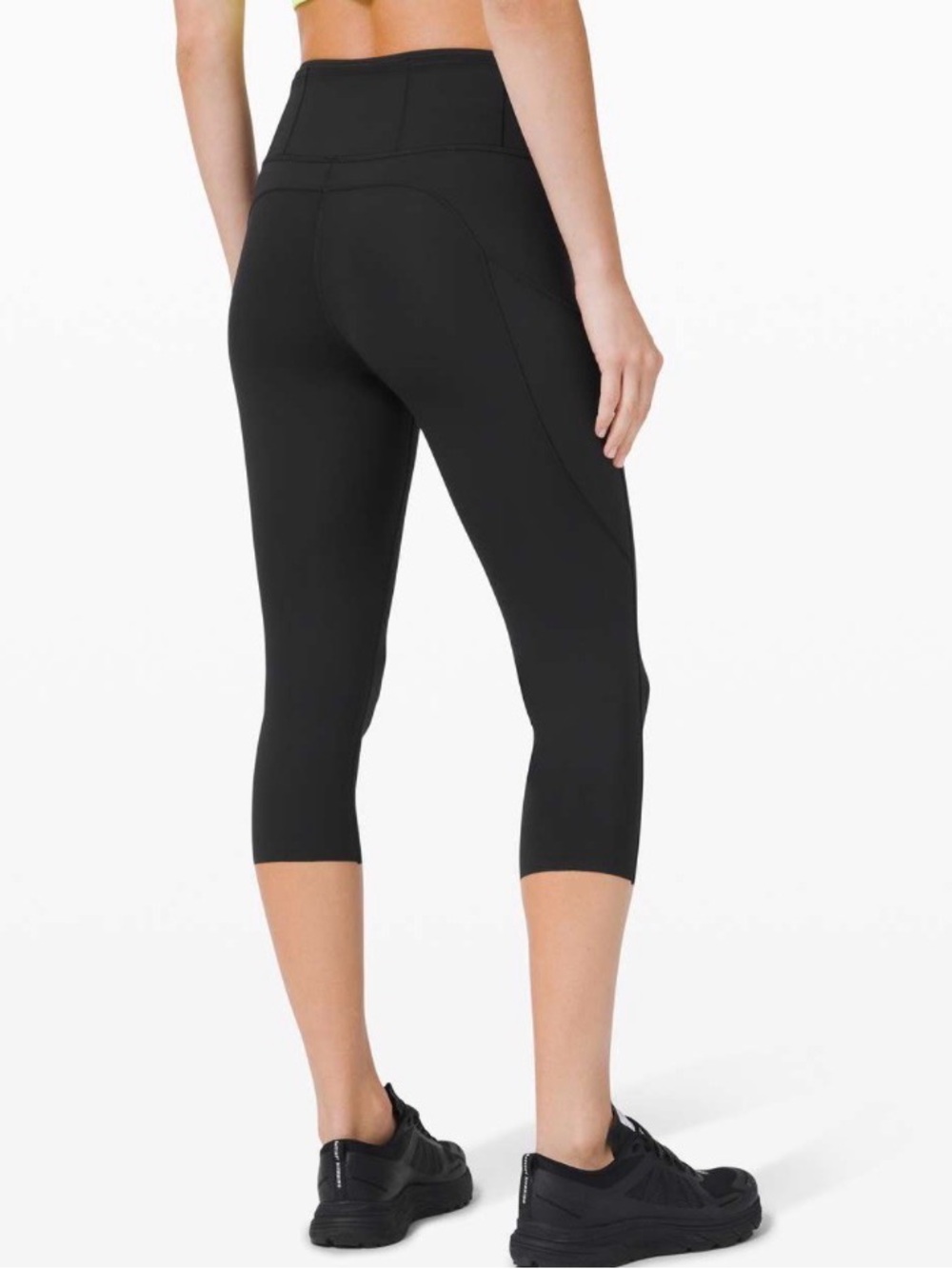 New Lululemon Fast and Free Crop II 19" *Non-Reflective Cool Black size 8